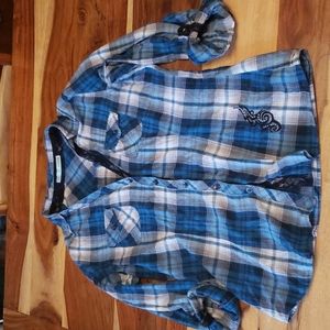 Maurice's plaid button up.  Women's size L.